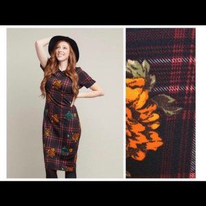 Piphany Harlem Plaid Dress Peter Pan Collar Small